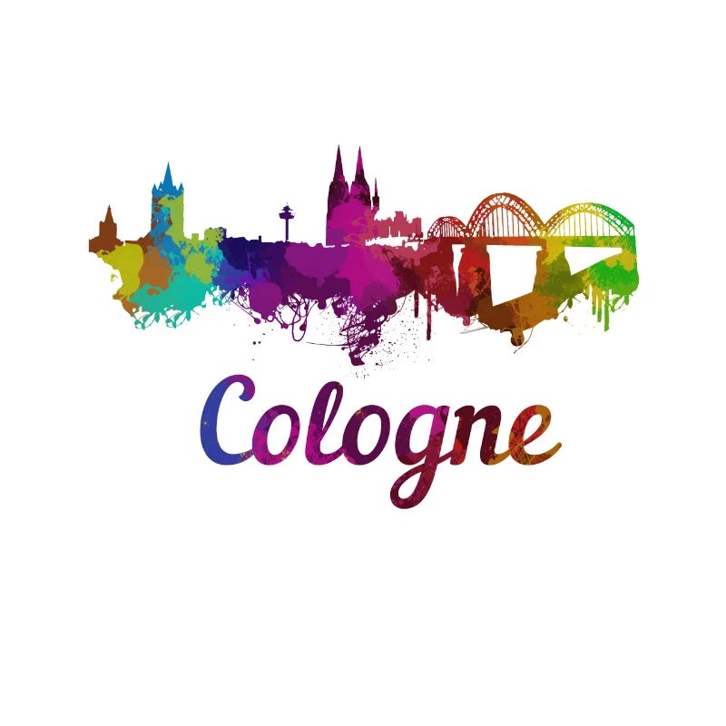 Köln Skyline bunt