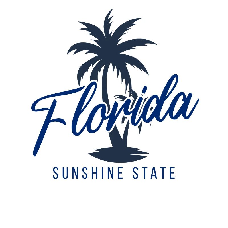 Florida Sunshine State Flat Design
