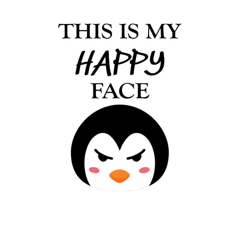 This Is My Happy Face Pinguin Geschenk