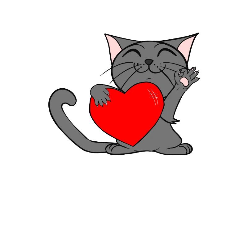 Chat avec coeur