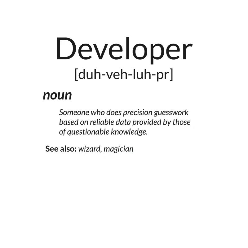 Funny Developers Gift Developer Definition Gift