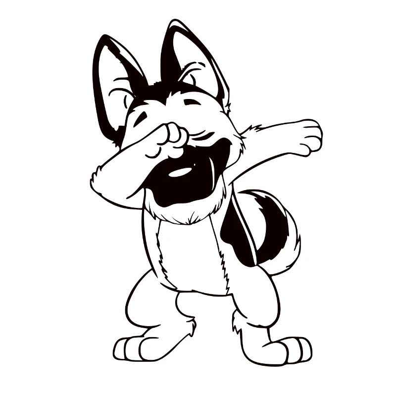 Dabbing German Shepherd