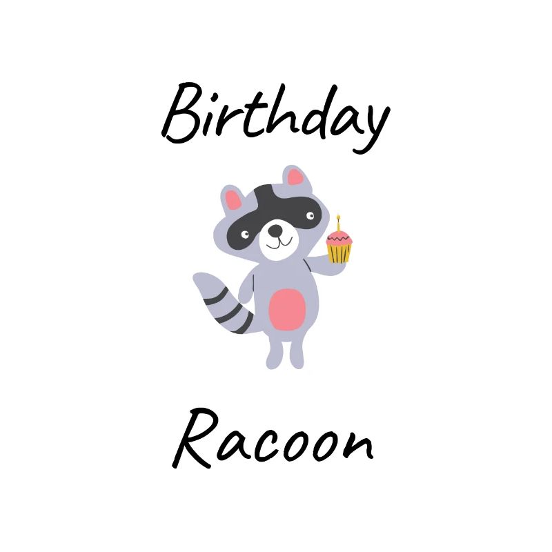 Raton laveur d'anniversaire