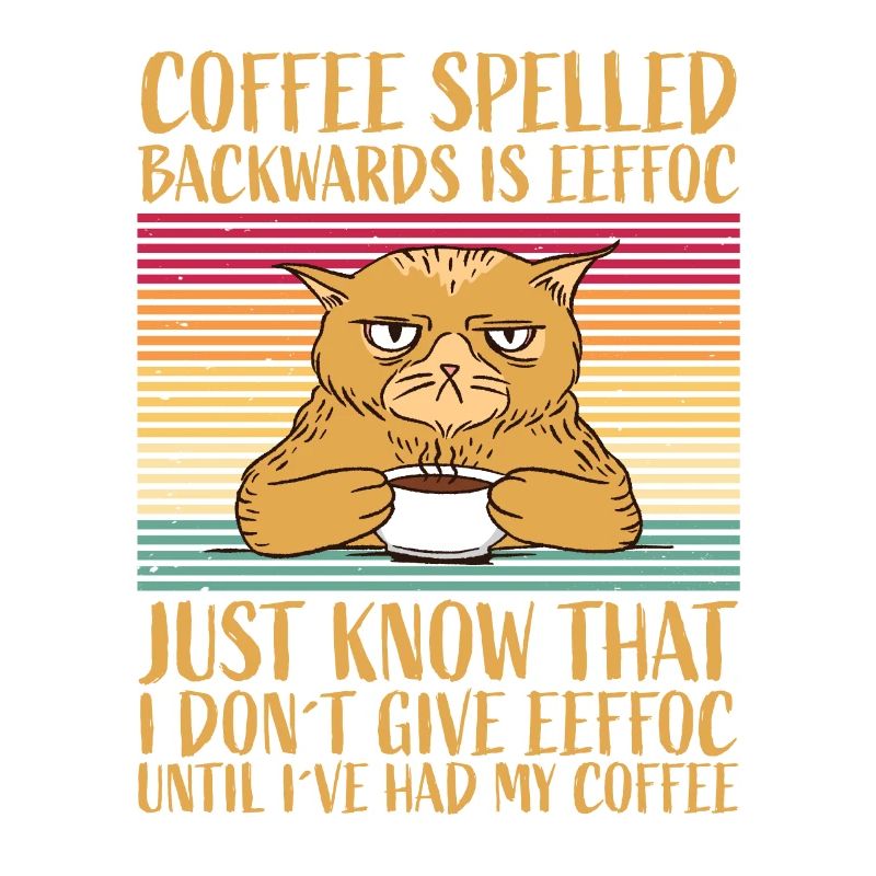 Café épelé à l'envers est caféine eeffoc café