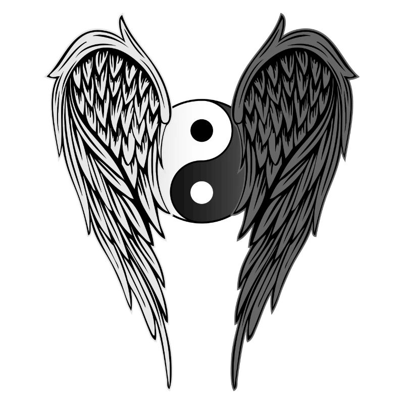 Yin & Yang ailes ailes d'ange ailes d'ange version 1