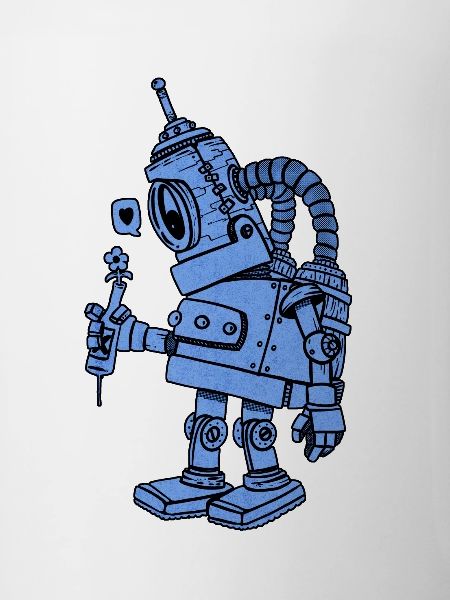 robot in love blue