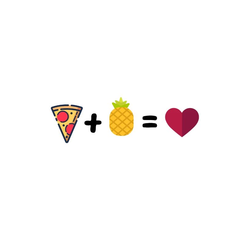 Pizza mit Ananas