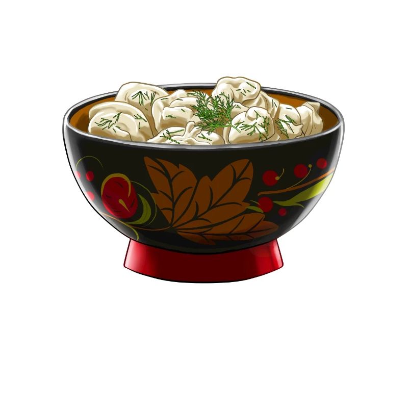 Russie Pelmeni Teller