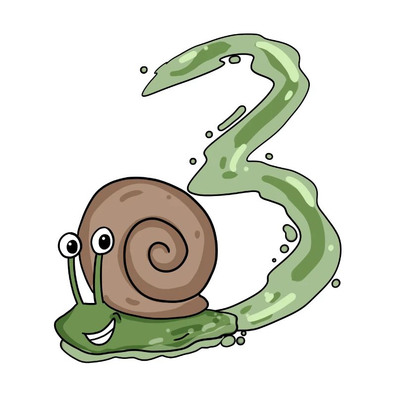 Escargot 3e anniversaire - cadeau 3 ans