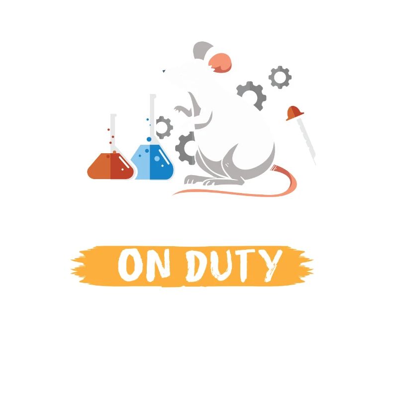 Conception de chemise de science de travail de rat de laboratoire