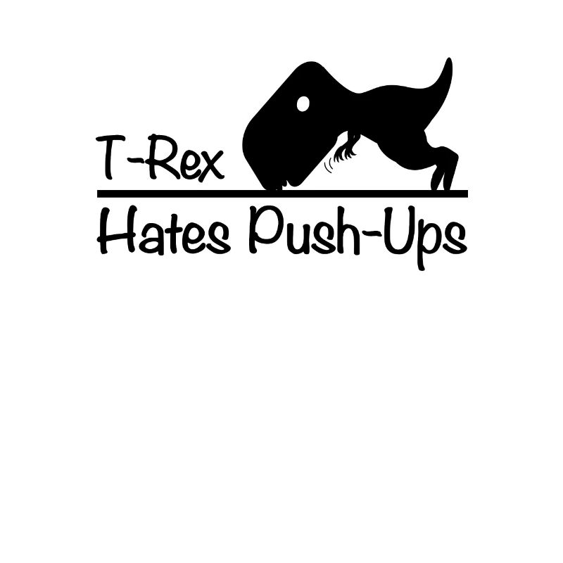 T-Rex Dinosaur Push-Ups Funny Dino Meme