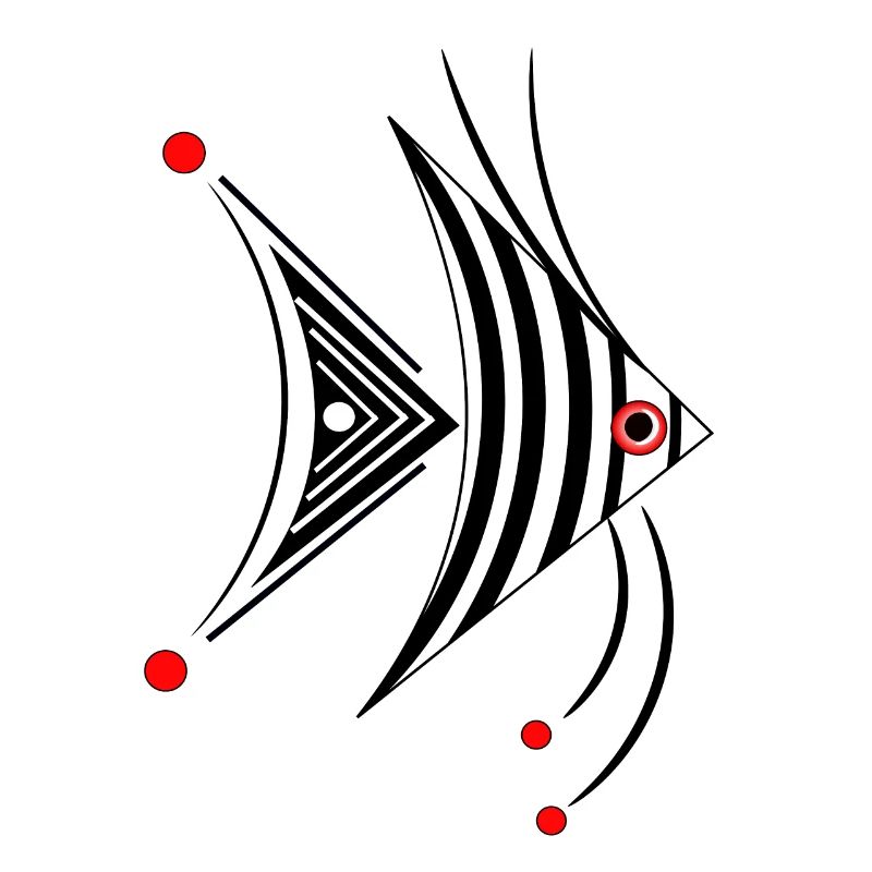 Poisson poisson-ange abstrait perche pêche aquarium