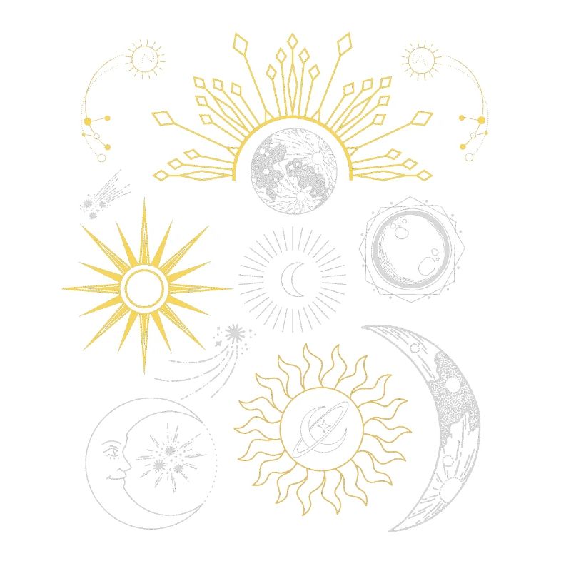 sun moon stars - pattern