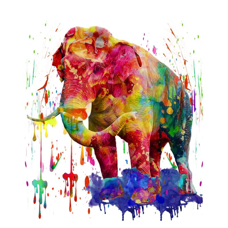 Éléphant coloré, éléphant