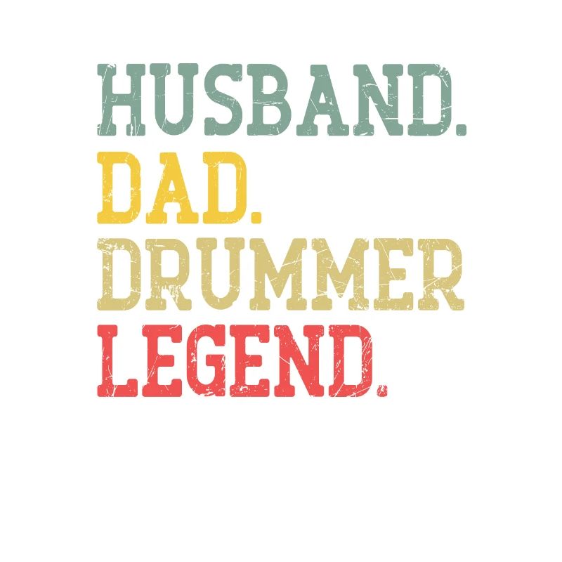 Retro Husband Dad Drummer Legend ... drummer