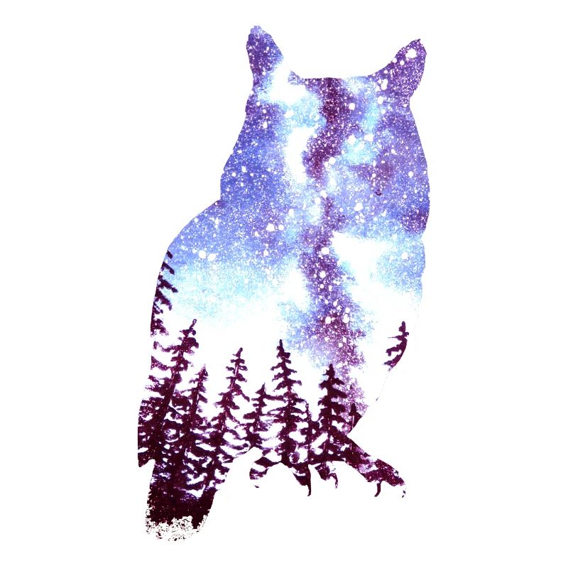 Hibou étoilé forêt