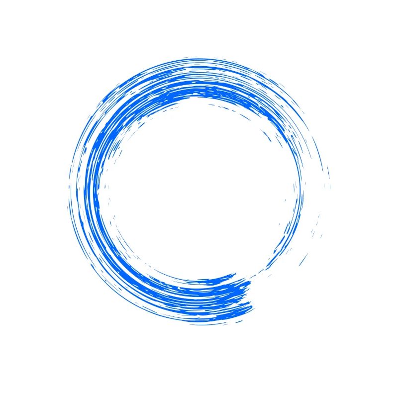 Rond design brosse bleu
