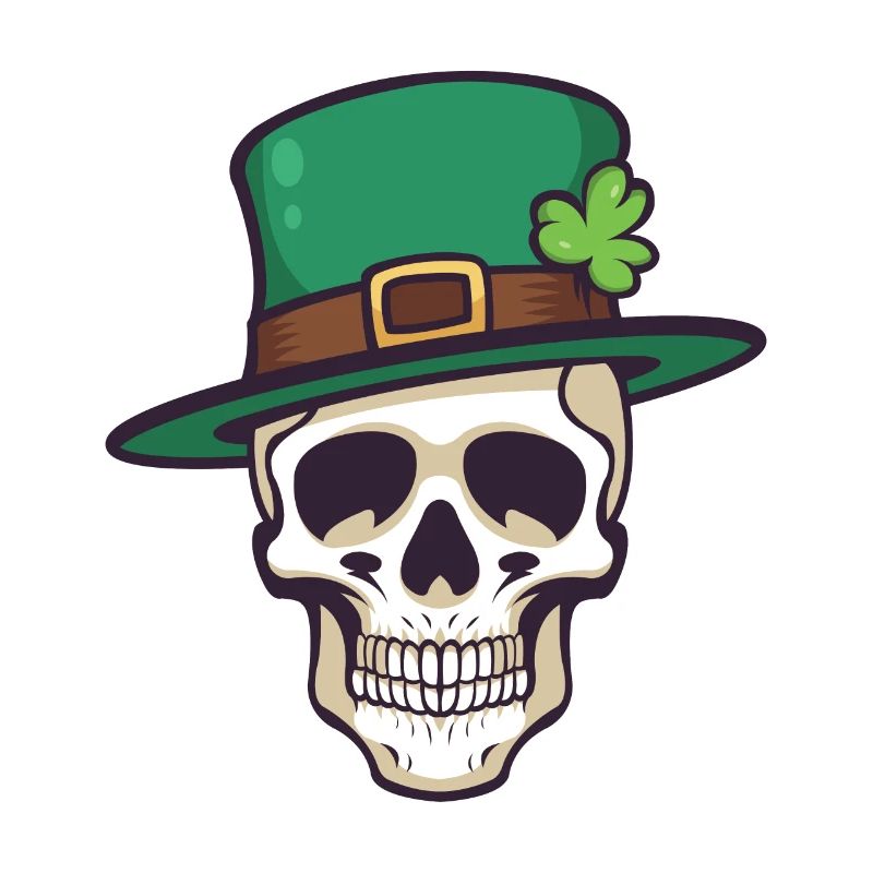 St Patricks Day Skull