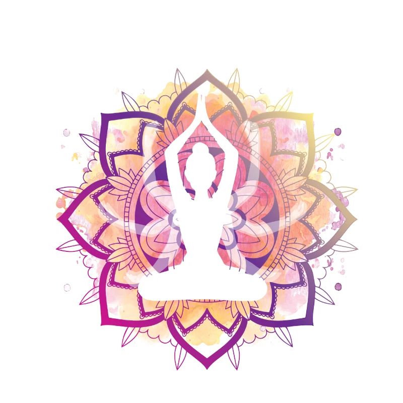 Colourful Lotus Pose
