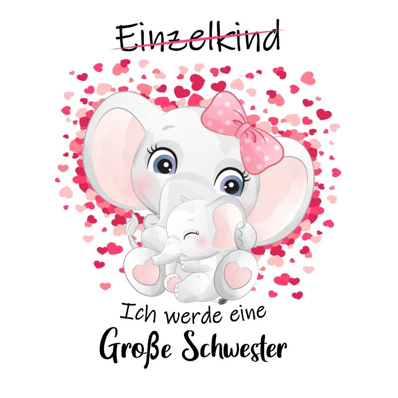 Ich werde große Schwester 2022 Geschenk Elefant