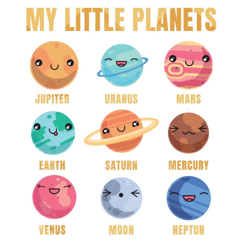 Solar System - Cute Planets - Planet - Galaxy
