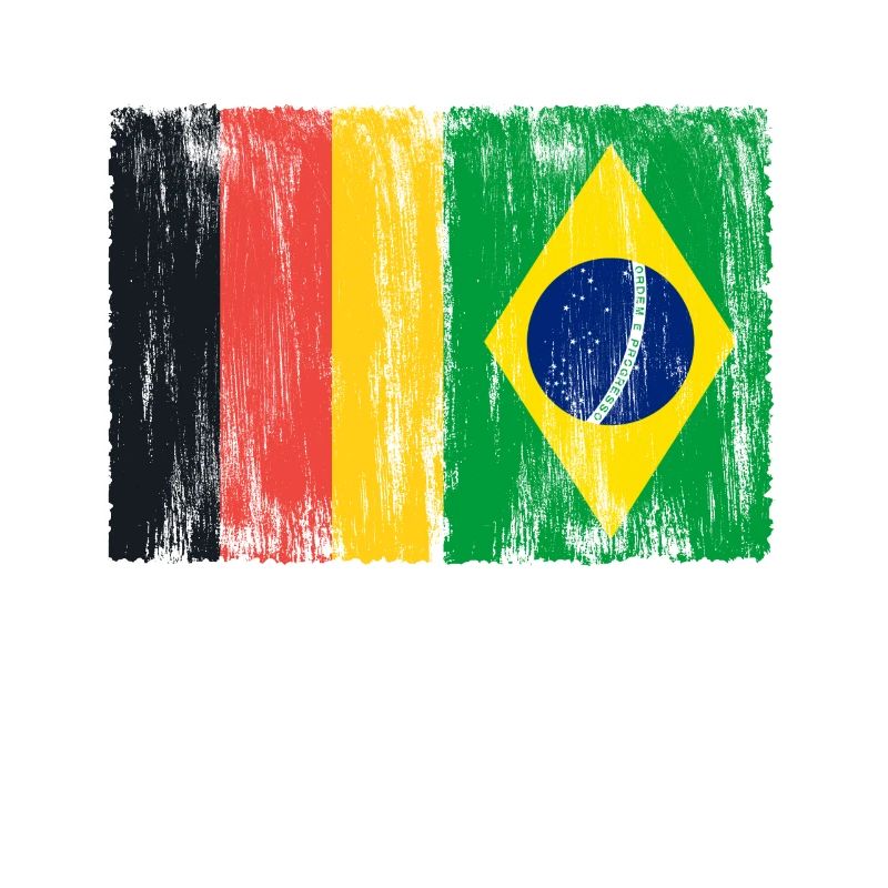 Germany and Brasil Flags