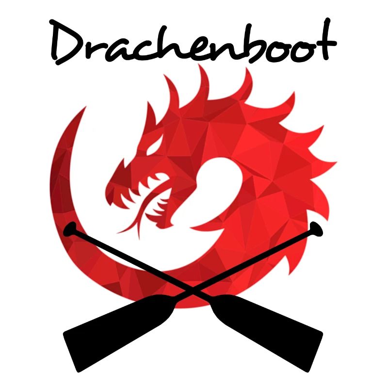 Drachenboot mit Drachenkopf und Paddel