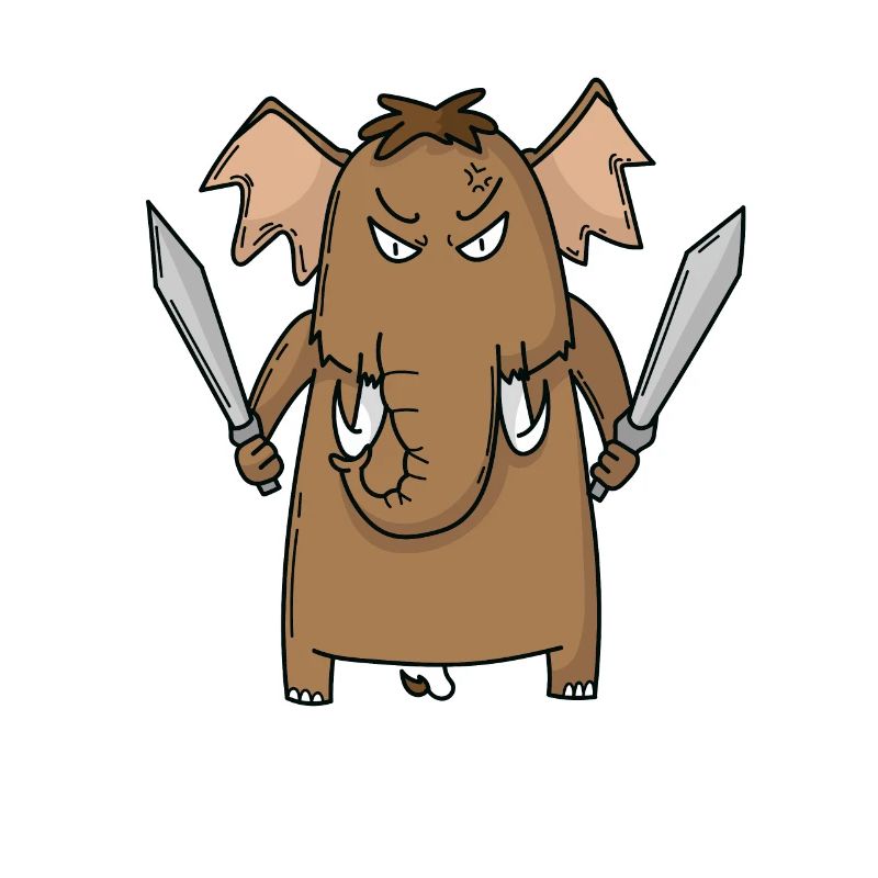 Mammoth with sword