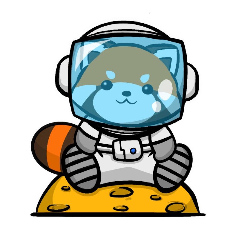 Roter Panda Astronaut