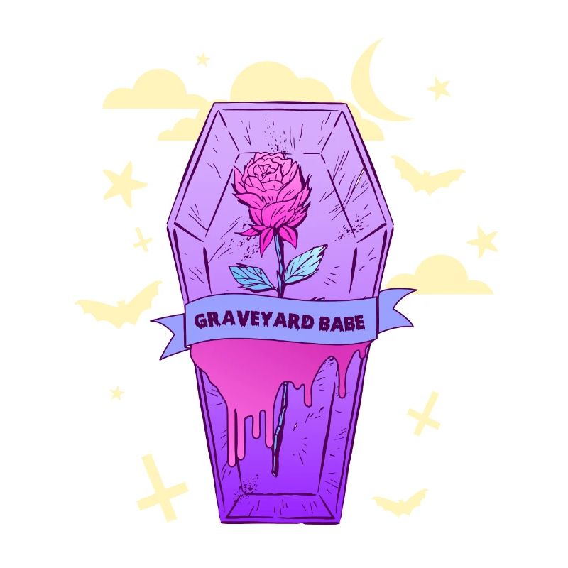 Graveyard Babe, Pastel Goth E-Girl Soft Goth