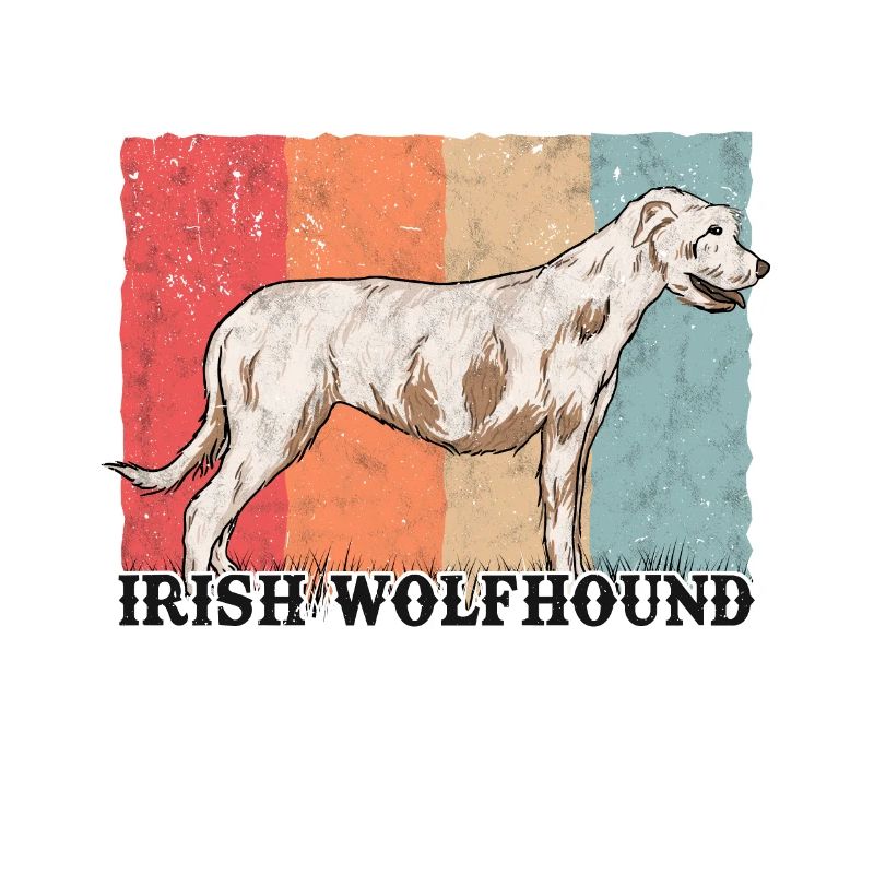 Irischer Wolfshund Retro Irish Wolfhound Vintage