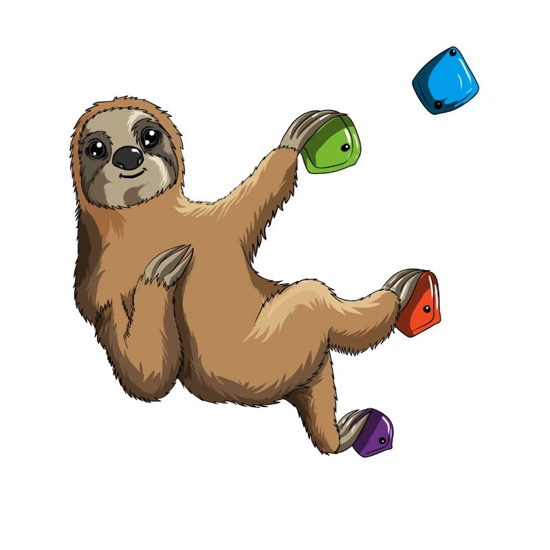 Climbing sloth climbing wall mountaineering boulder