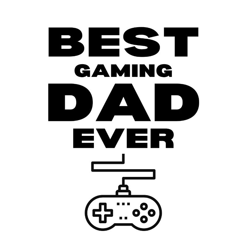 Best Gaming Dad Ever Game Controller Schwarz