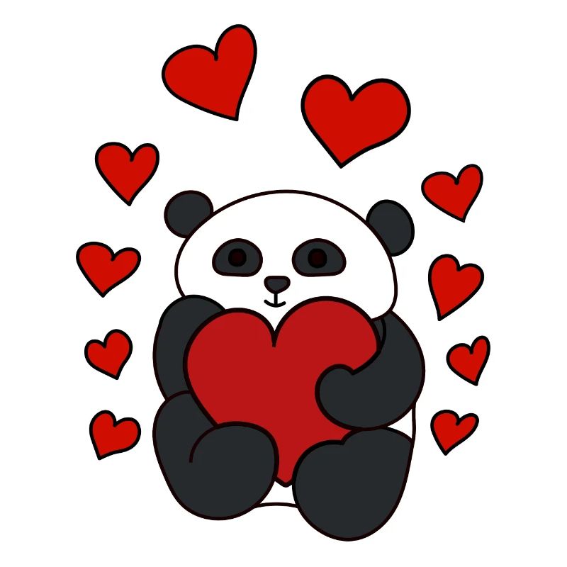 Panda Bär Herz