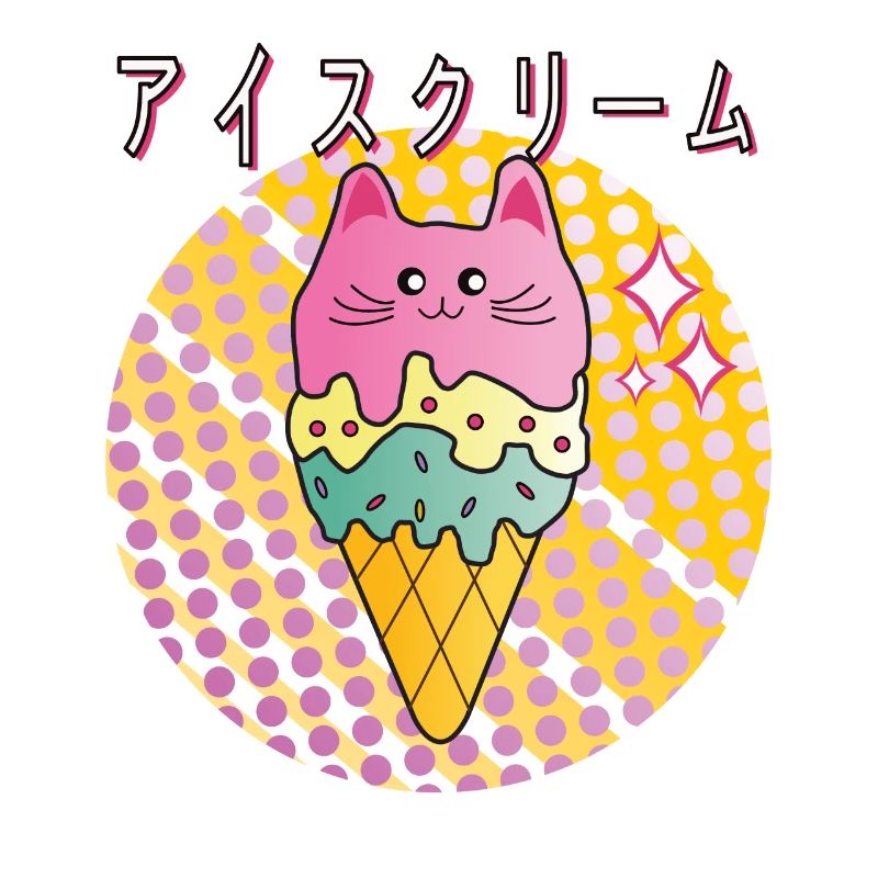 Crème glacée Kawaii