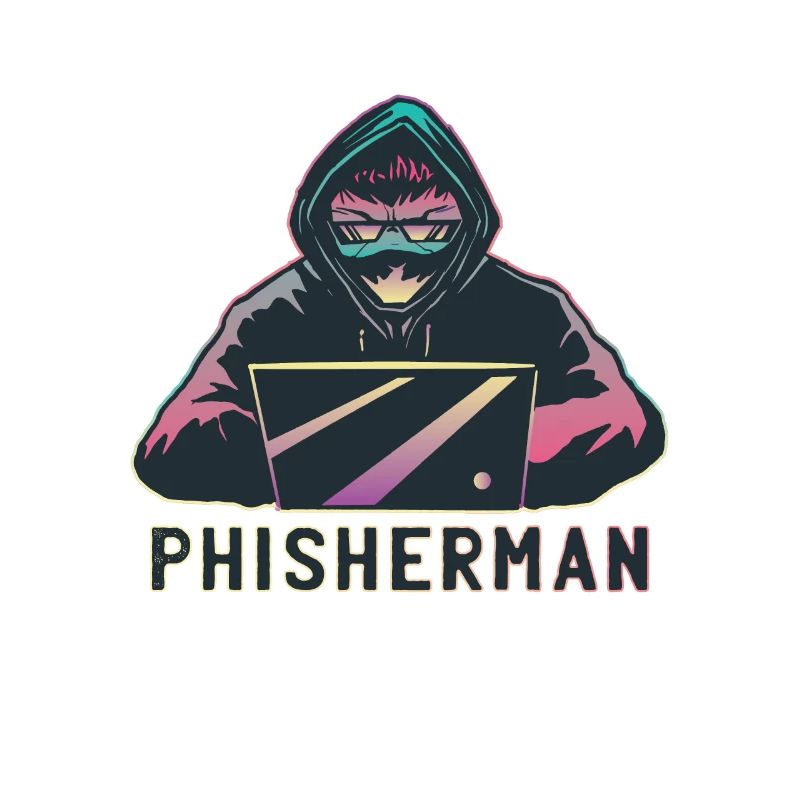 Hacker Phisherman Phishing Design as a Gift