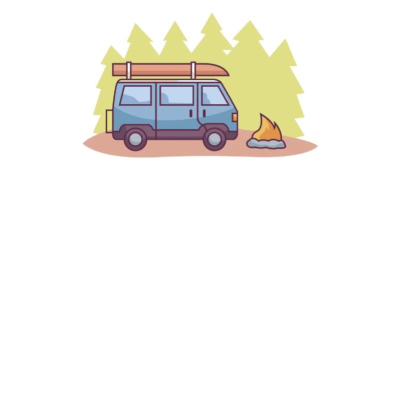 Keep it Simple I Camping Van Camping Motif