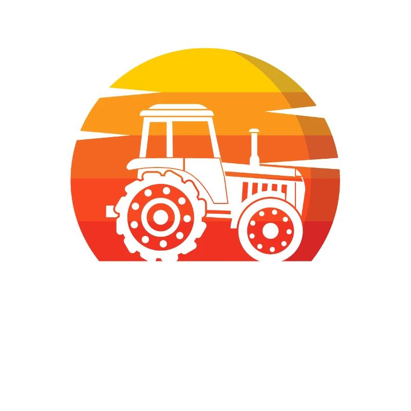 Traktor Bauer Trekker sunset Retro Geschenk
