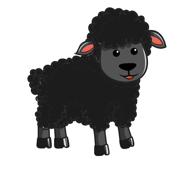 Schwarzes Schaf Lamm Lämmchen Schafsbock Schäfer