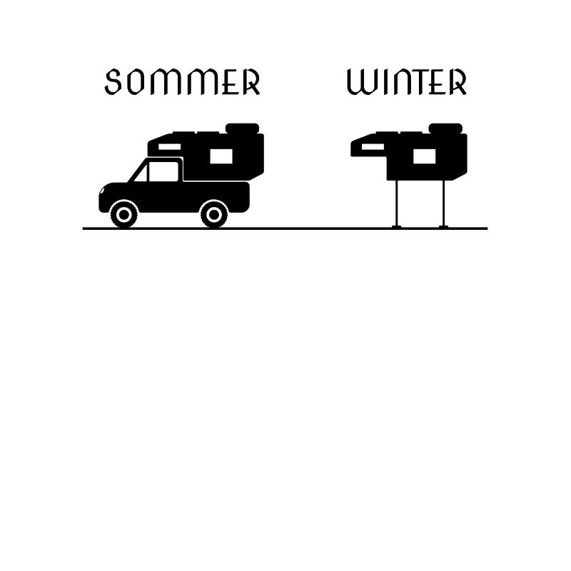 Pickup Camping Wohnkabine Sommer Winter Modus