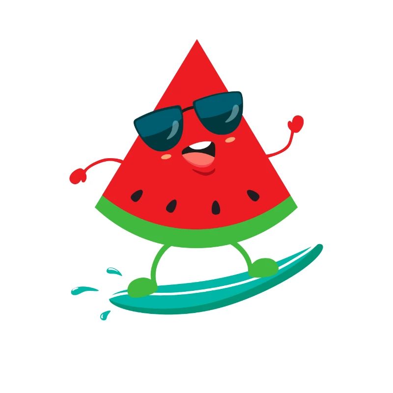Pastèque surfé au melon fruits d’été conception