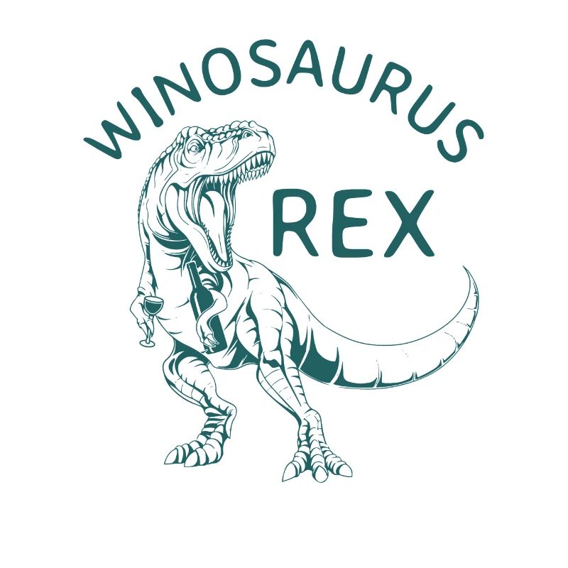 Winosaurus rex Wein Geschenk Spruch Party Alkohol