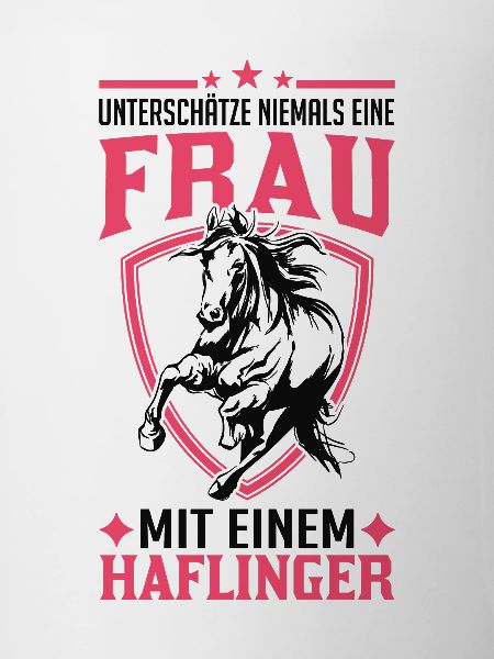 Haflinger Pferd Frau Reiterin Pferdemädchen