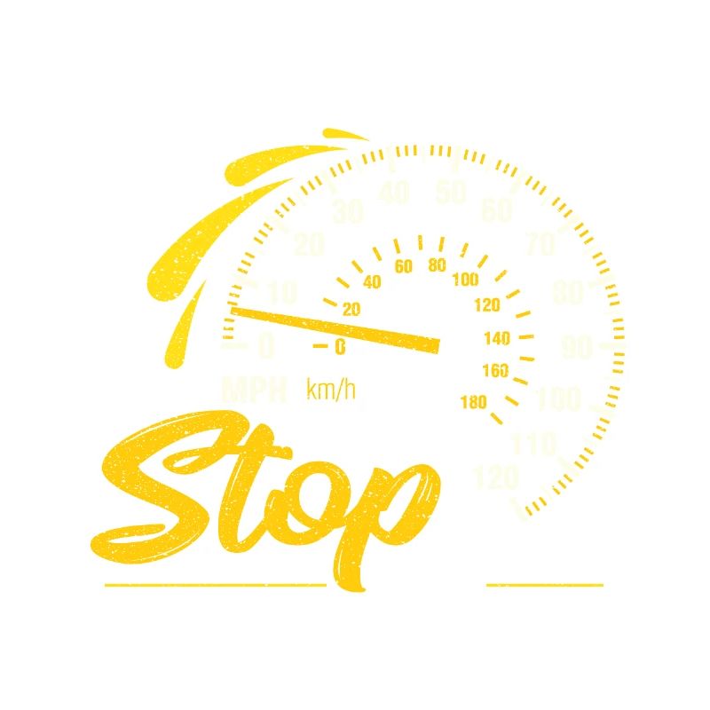 Never Too Old To Stop Racing Car Speedometer