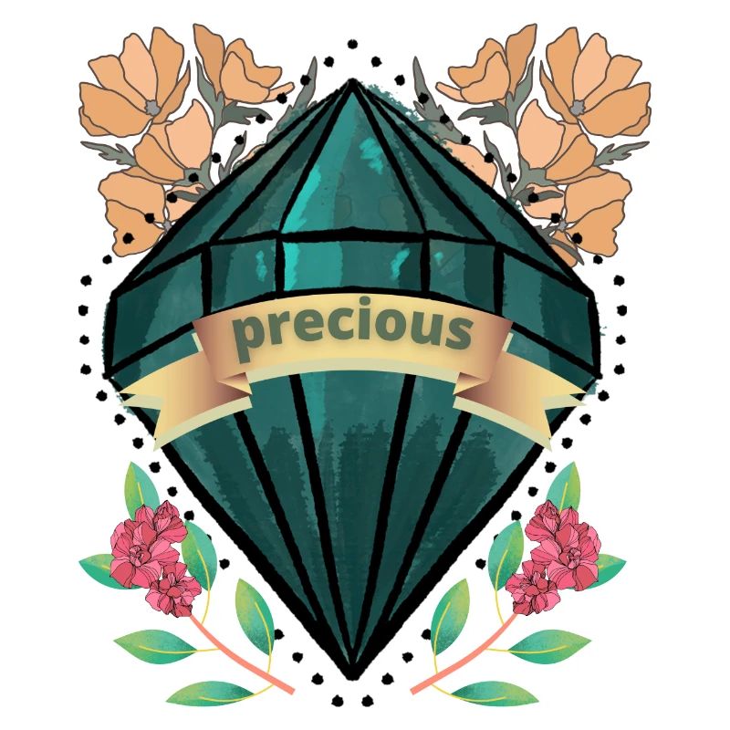 Pierre précieuse florale
