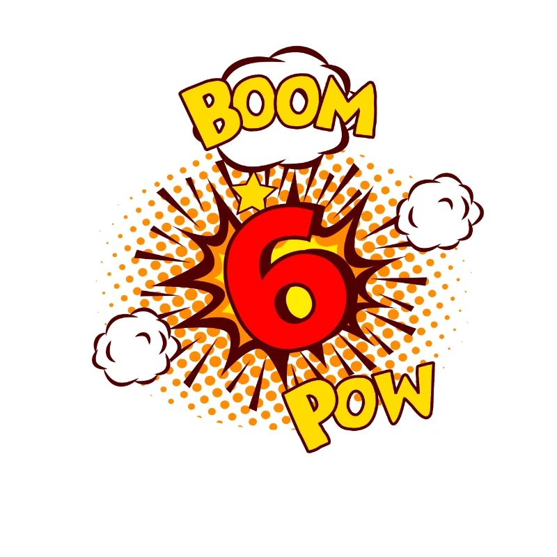COMIC GEBURTSTAG 6 Jahre Junge 6 Geburtstag