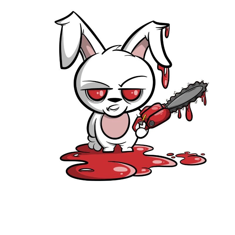 Rabbit with chainsaw - evil Hasi