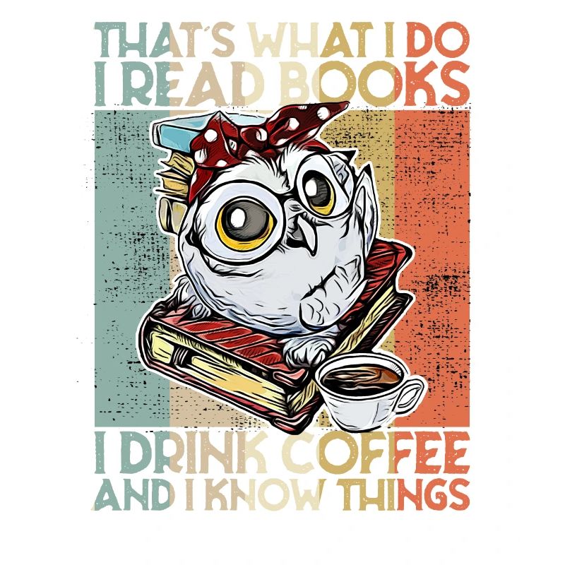 Thats what i do i read books Eule Kaffee