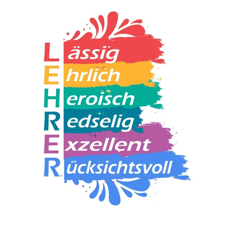 Buntes Lehrer Spruch Schuldesign