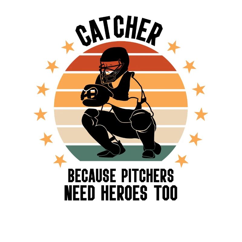 Catcher Weil auch Pitcher Helden Brauchen Baseball